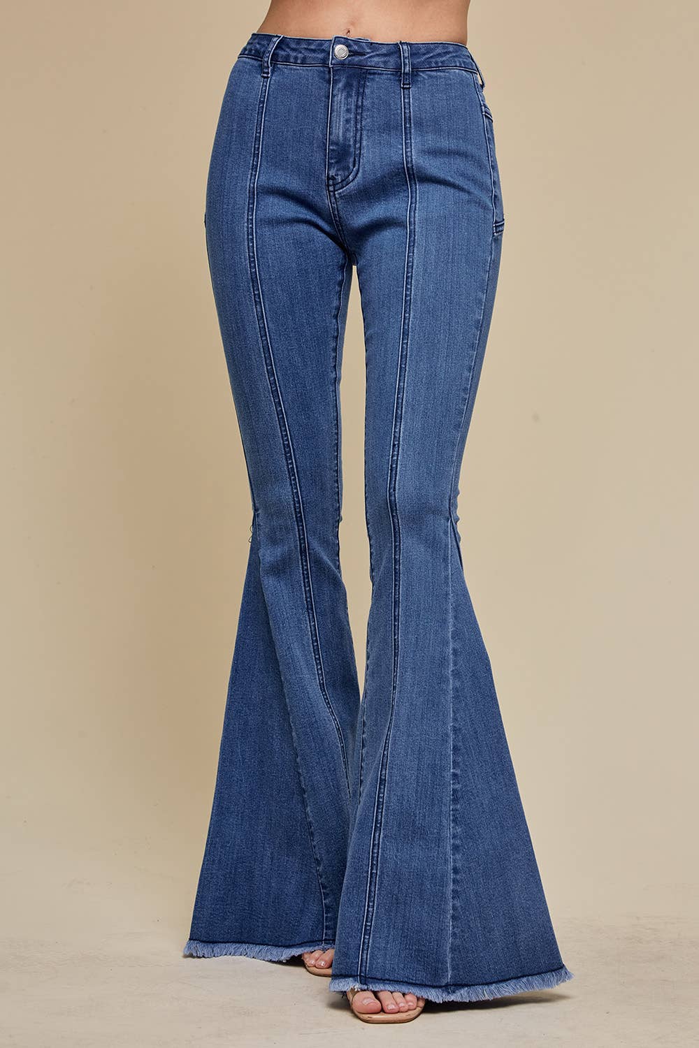 SUEDE STARS FLARE DENIM JEANS