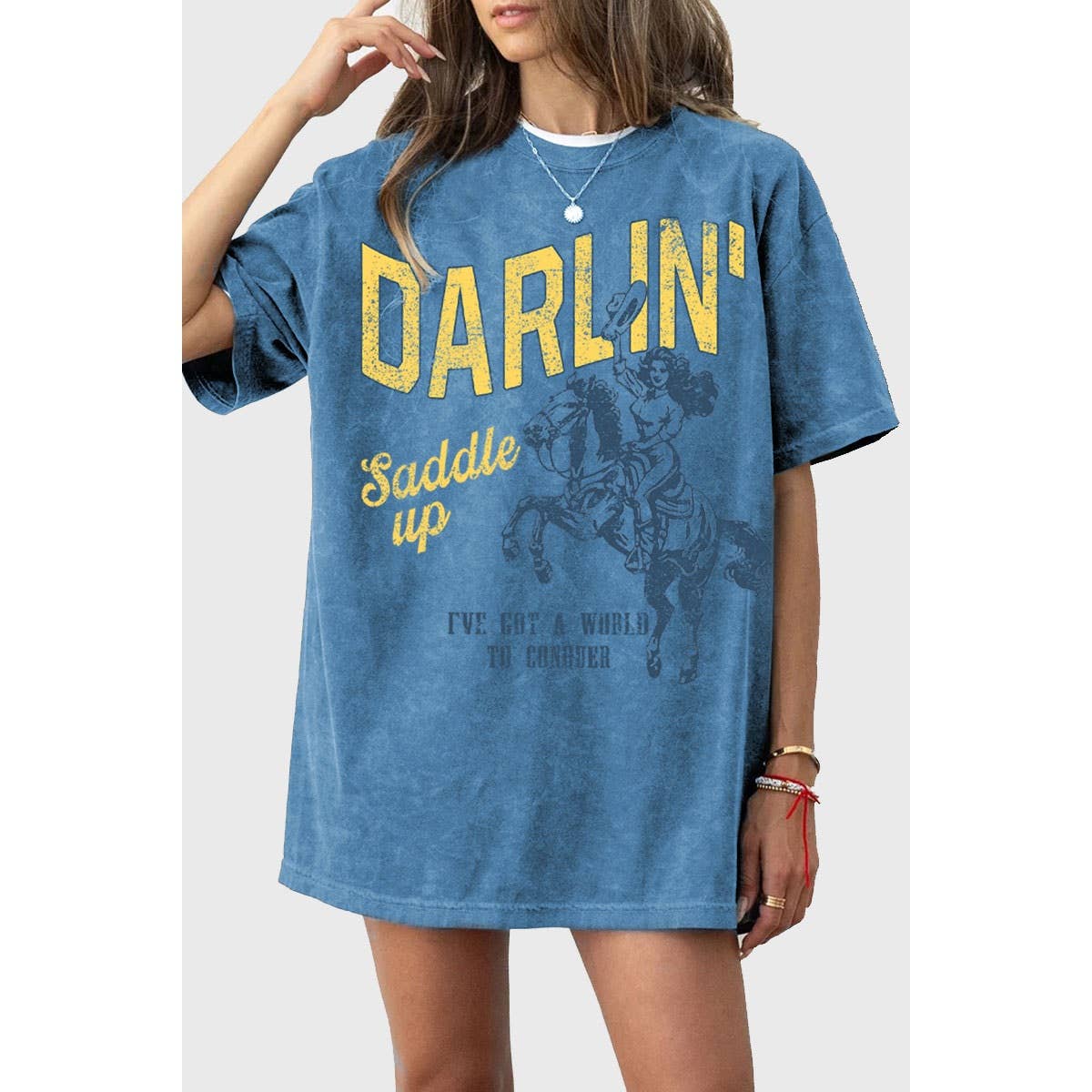 DARLIN SADDLE UP DUSTY BLUE