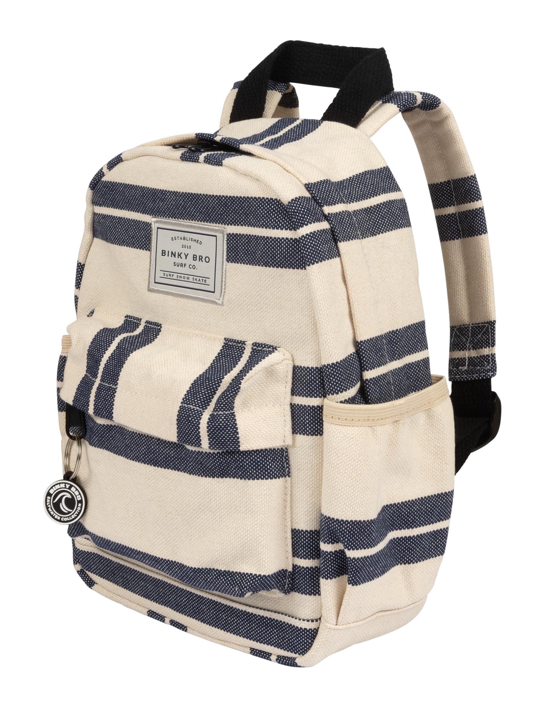 Kids Backpack (Navy Striped Canvas)