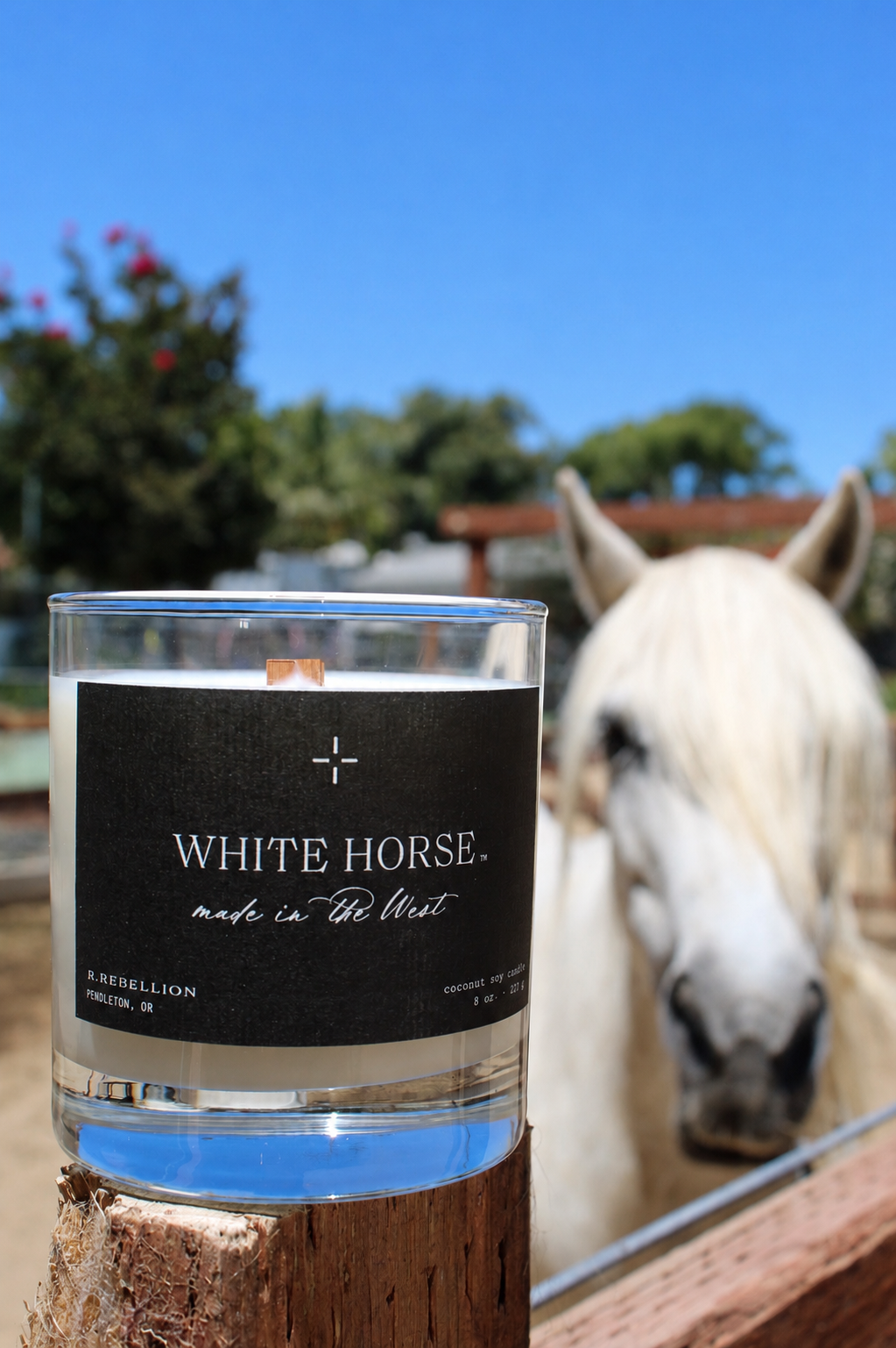 White Horse Candle 8 oz.