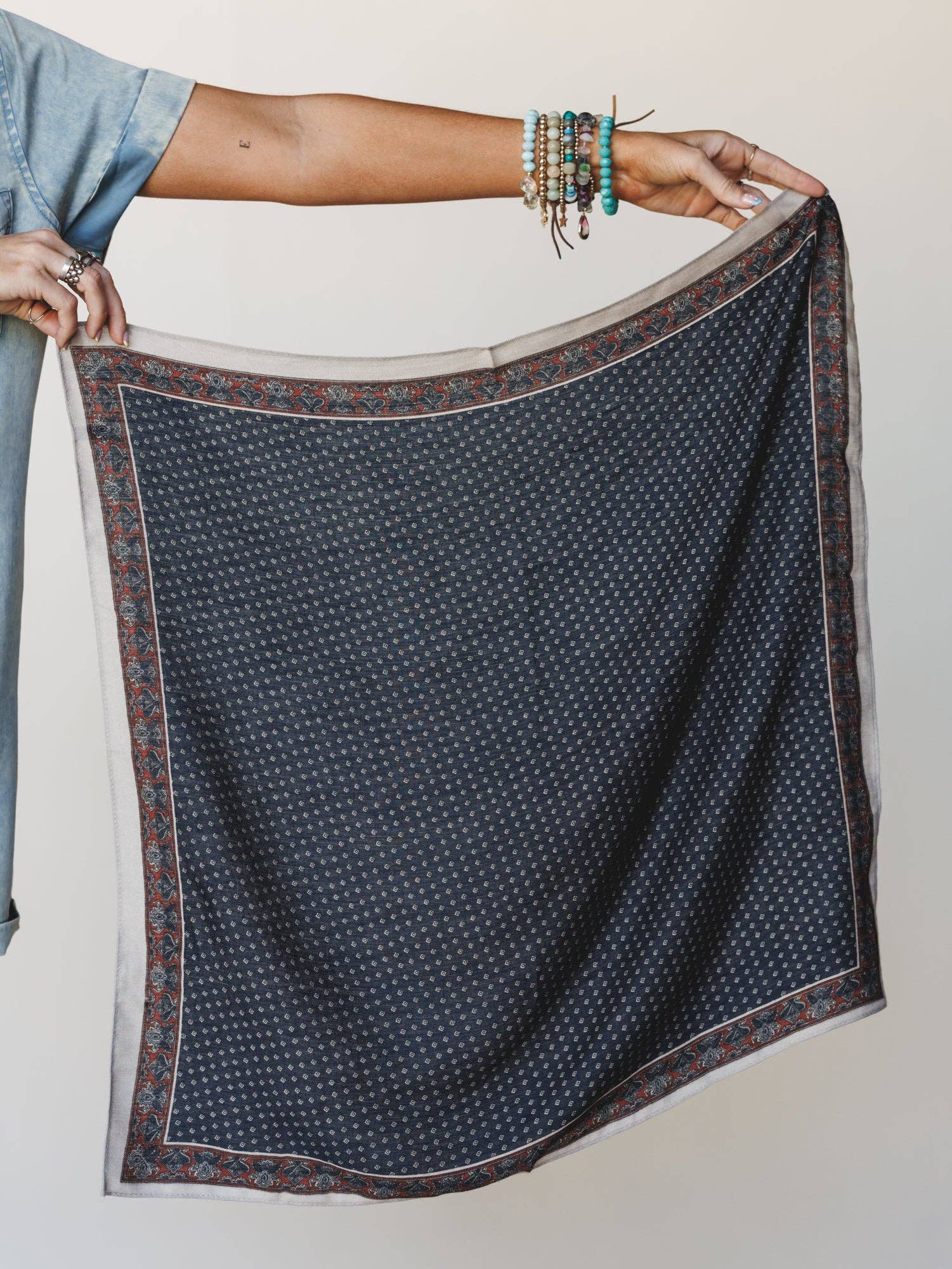 Away To Austin Bandana Scarf - Navy