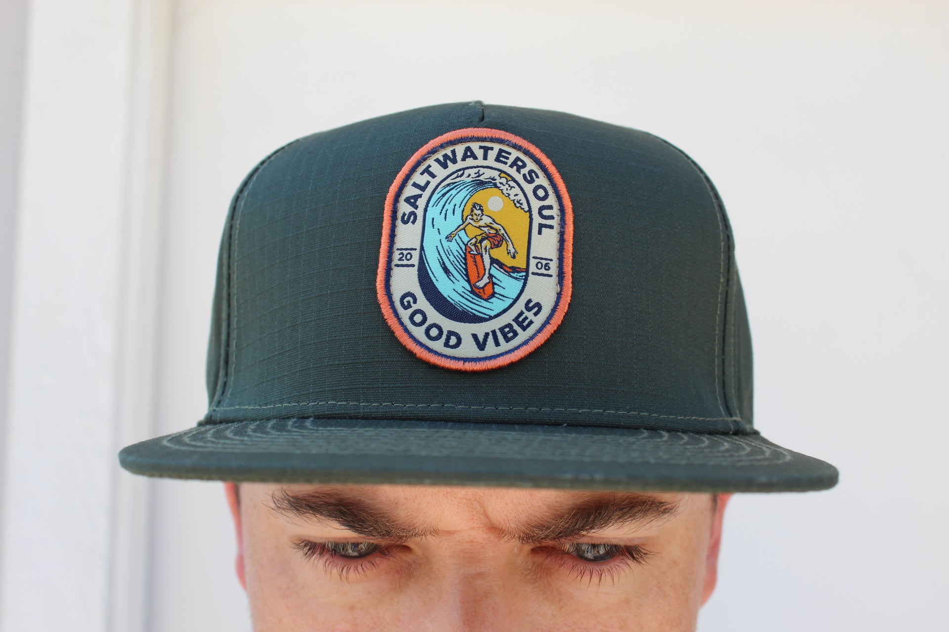 Surf Vibes Green Snapback Hat