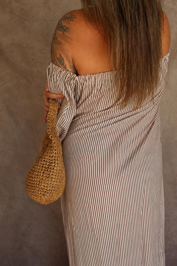 Bohemian Off-Shoulder Lantern Dress