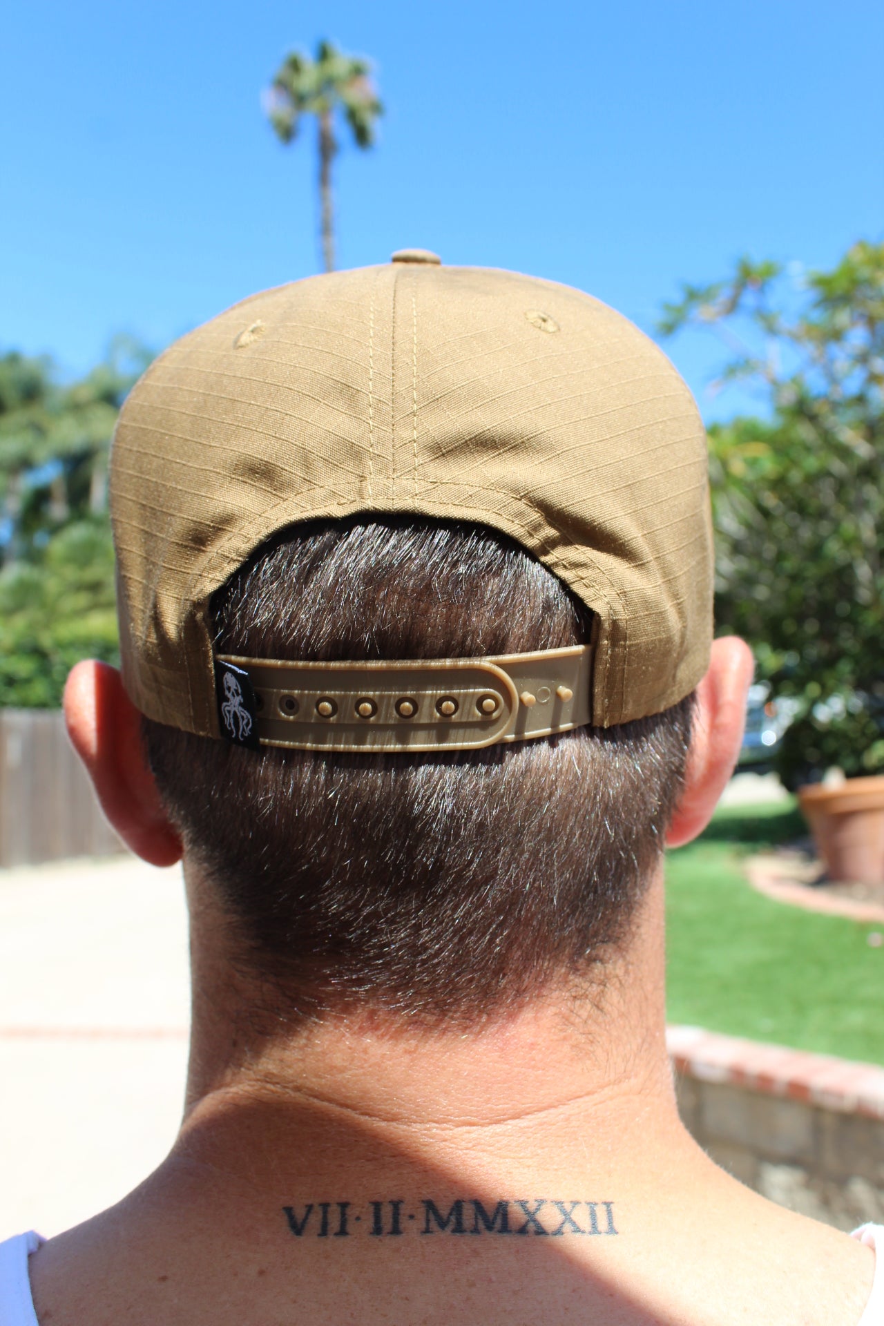 Palm Tree Khaki Snapback Hat