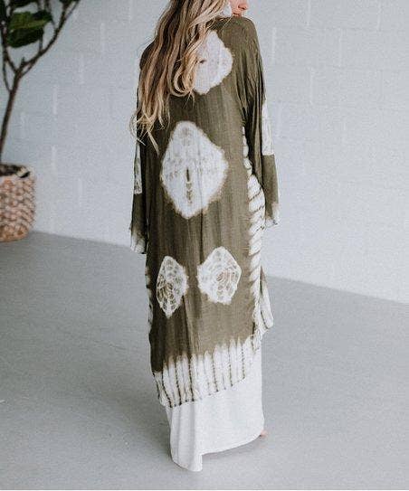 Spellbound Tie Dye Kimono - Olive