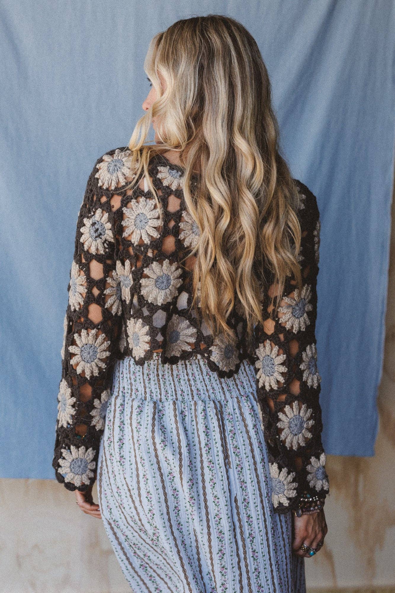 Free To Dream Crochet Top - Charcoal