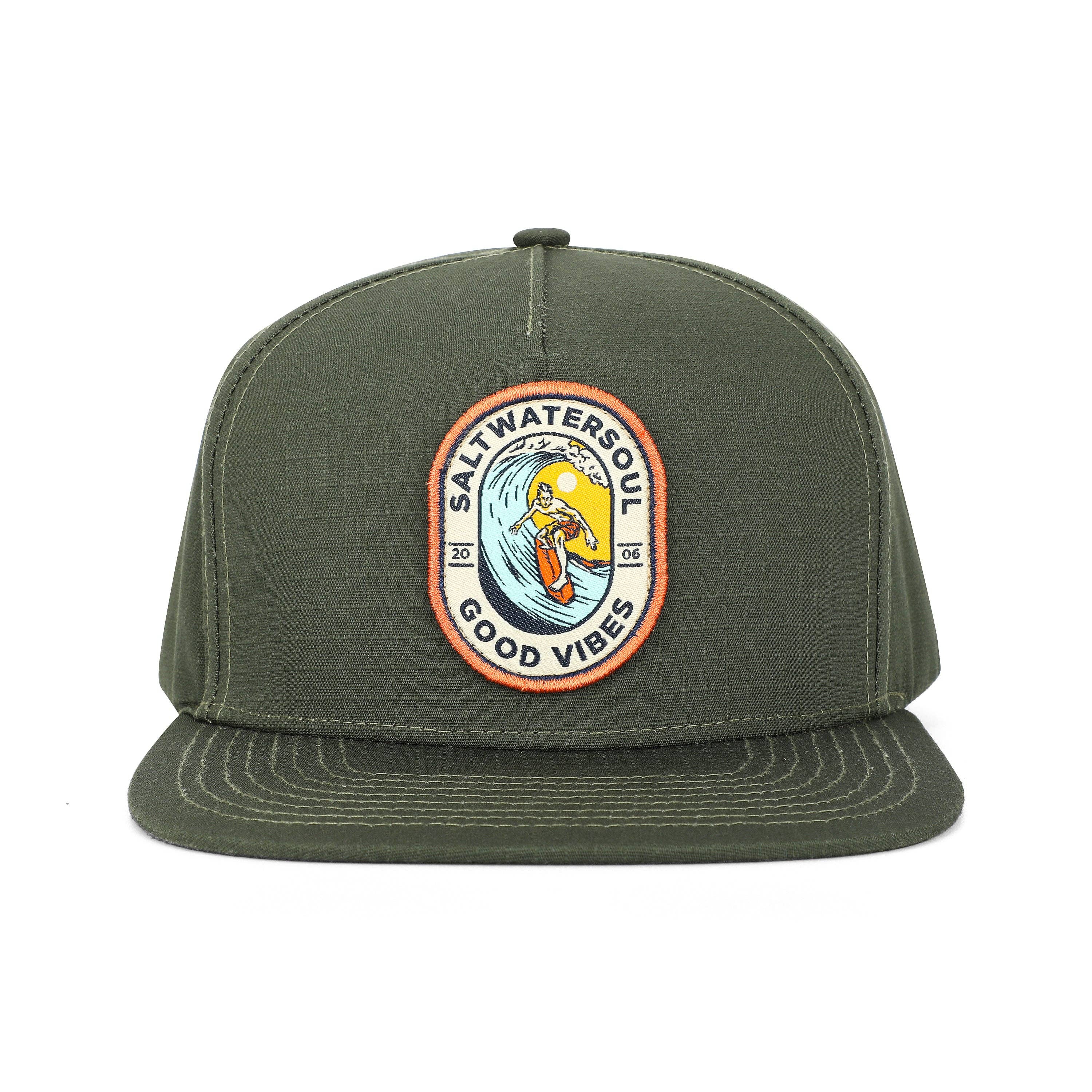 Surf Vibes Green Snapback Hat