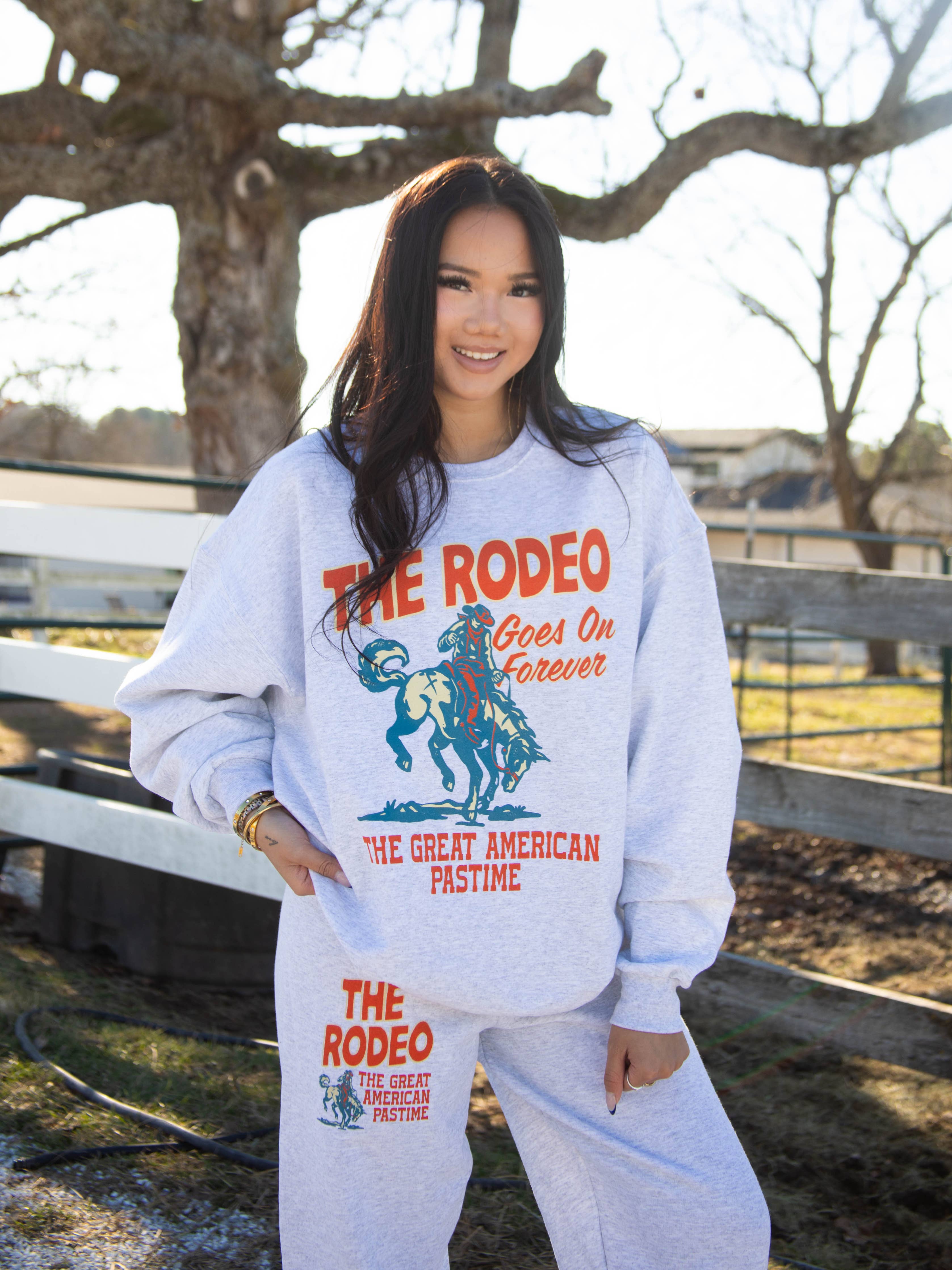 RODEO FOREVER SWEATSHIRT - ASH