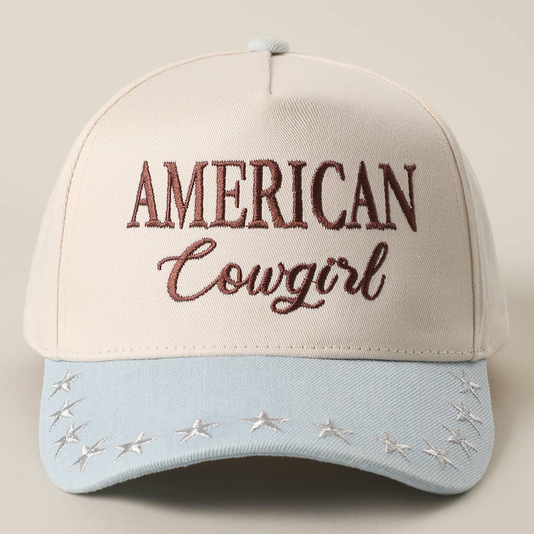 AMERICAN COWGIRL Denim Brown Trucker Hat