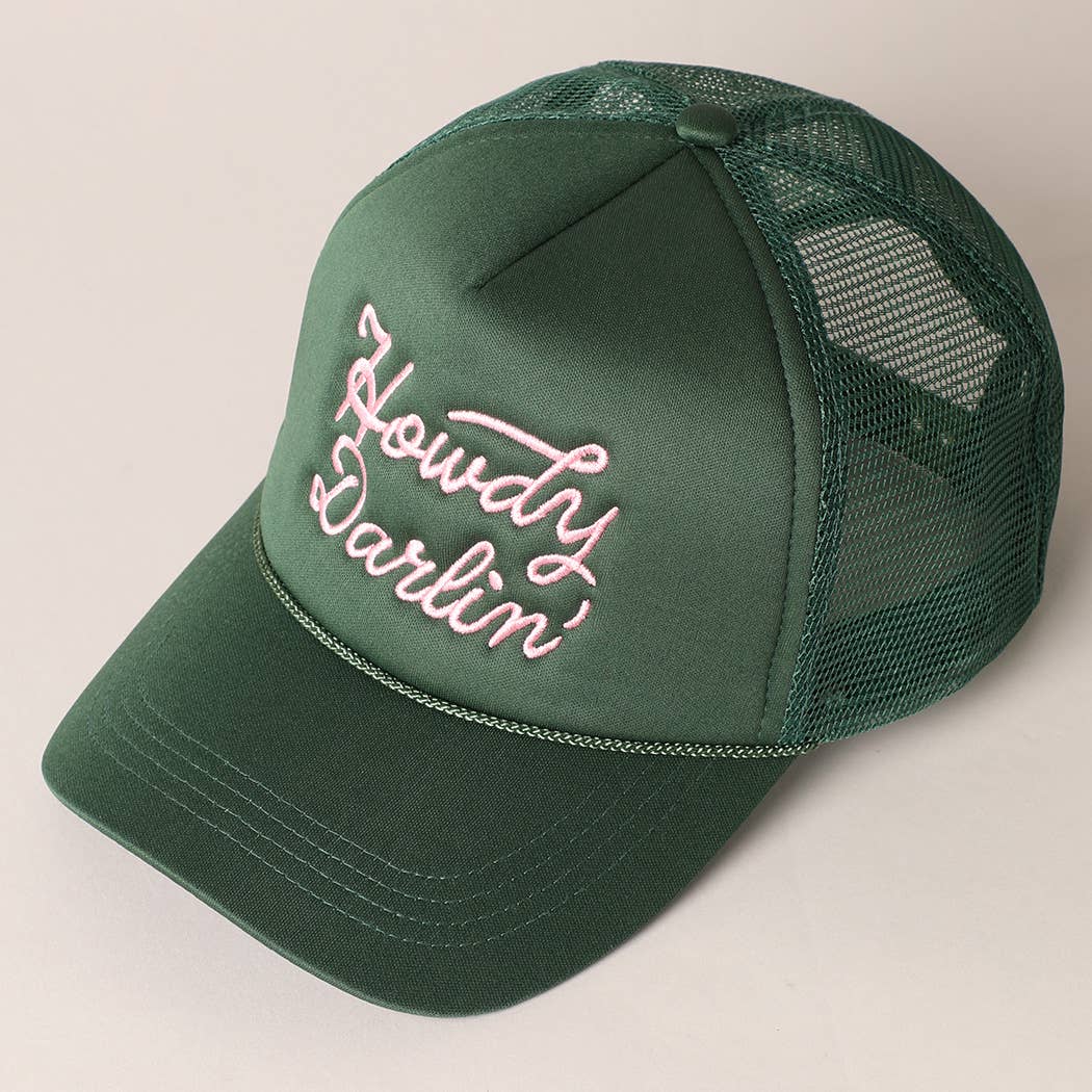 Howdy Darlin' Green Trucker